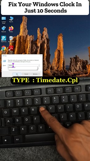 Wrong Time in PC? Fix it Instantly 😳 (Secret Command) #shorts #computer