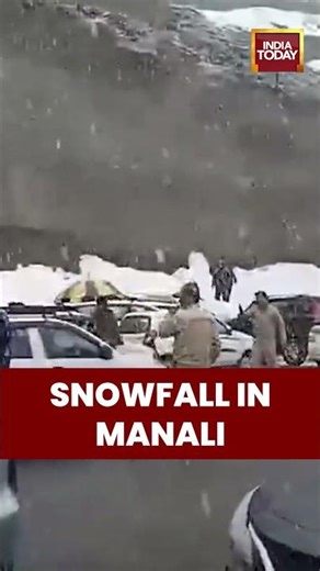 Snowfall At South Portal Of Atal Tunnel Near Rohtang Pass, Tourists Enjoy Scenic Views | Manali | HP