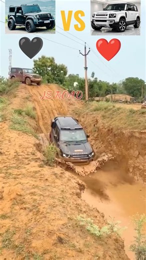 Defender पहुंच कीचड़ में 😱 || Thar Vs Defender 💪 #thar #defender #shorts