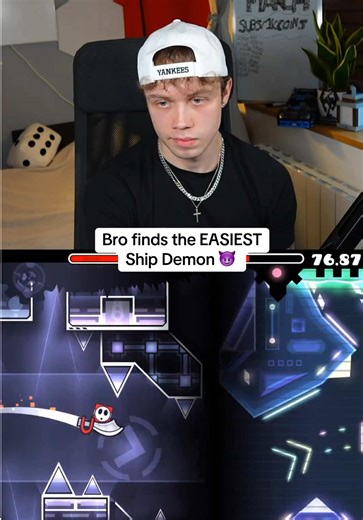 Discovering the Easiest Ship Demon in Geometry Dash