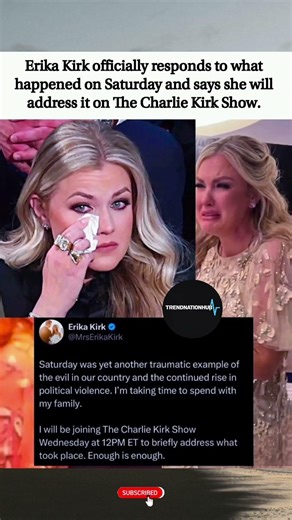 🗣️ Erika Kirk Breaks Silence on WHCD Shooting "Enough Is Enough" #fyp #fypage#ErikaKirk #CharlieKirk