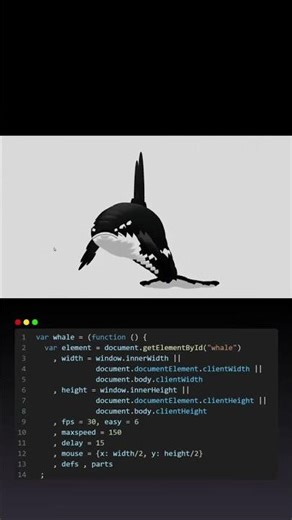 Sharks follow the mouse using HTML, CSS and JavaScript
