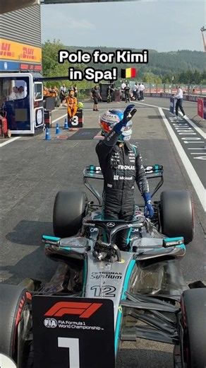 Pole position for Kimi in Spa! 👏🇧🇪💪 #f1 #kimiantonelli #mercedesf1
