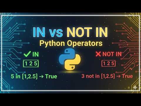 Python in & not in Operators (Tutorial 20)