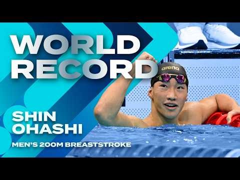 The 17-year-old Shin Ohashi with a World Record | Men's 200m Breaststroke | Asian Games 2026