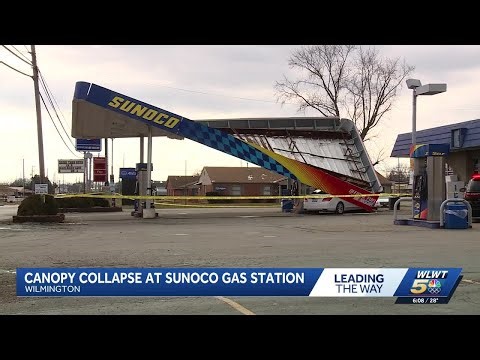 Sunoco gas station canopy collapses in Wilmington; cause remains unknown