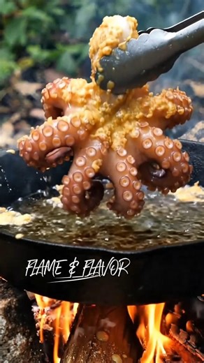 Super Crispy Fried Octopus 🐙🔥