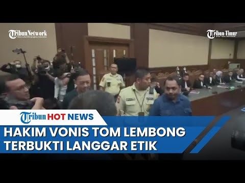 Three Corruption Court Judges Receive Sanctions After Tom Lembong Reported to the Judicial Commis...