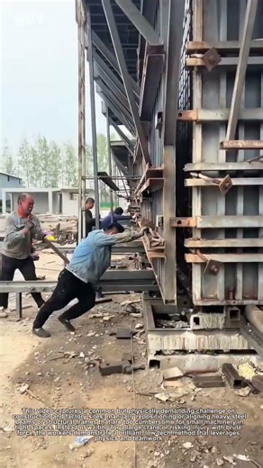 This Old-School Trick Moves Heavy Steel Beams FAST! 🏗️🌾