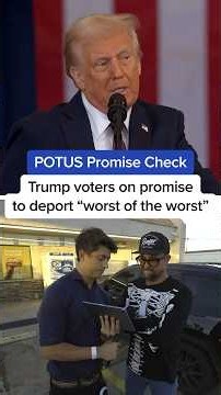 Trump voters on promise to deport "worst of the worst" | POTUS Promise Check