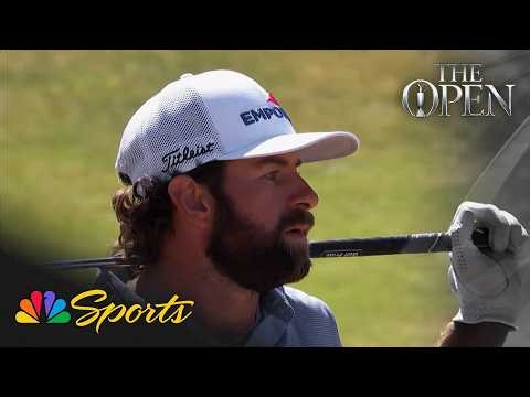 Cameron Young nearly undone by bunker MISHAP on No. 18 | The 154th Open Championship | NBC Sports