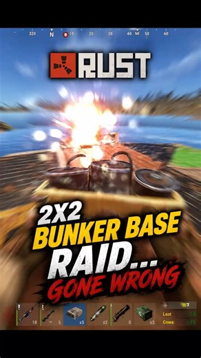 How NOT to Raid a 2x2 Bunker Base... 🤦💥 | Rust #rust #rustshorts #gaming