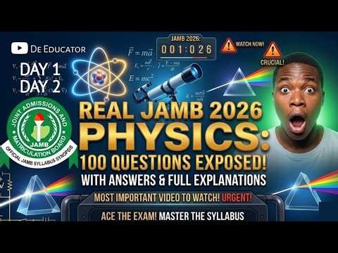 JAMB Physics 2026 | Real Questions from Day 1 & Day 2 🔥