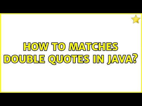 How to matches double quotes in java?