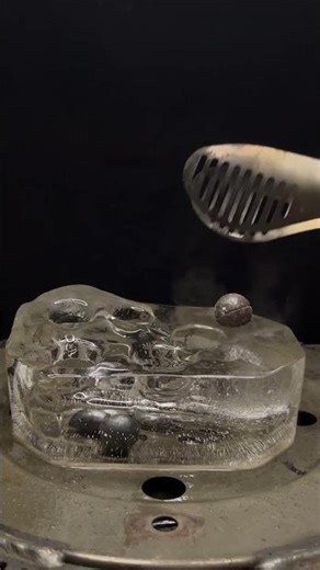 1000 Degree Hot Ball vs Solid Ice 🧊🔥 #experiment #science #shorts