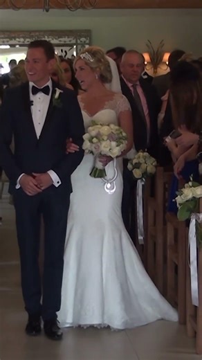 Bride & Groom Walk Up The Aisle