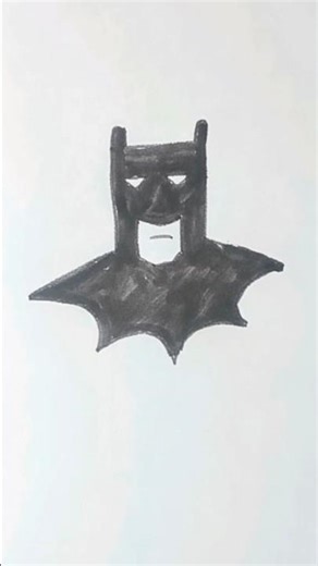 Batman Drawing in 10 seconds #art #cutedrawing #shortsfeed