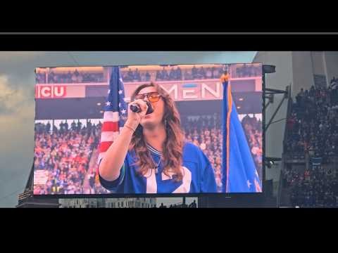 Britnee Kellogg Seahawks National Anthem + Flyover