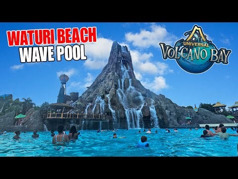 Waturi Beach Wave Pool Tour | Volcano Bay Lagoon at Universal Orlando (Nov 2025) [4K]