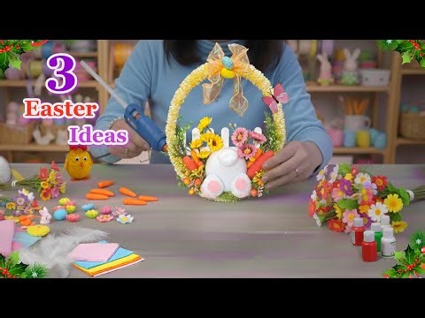 DIY 3 New Easter Wreath ideas from Ordinary materials at home| DIY Easy Easter craft idea 🐰28