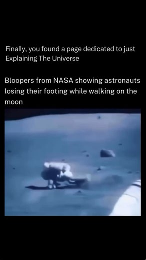 Explaining The Universe on Instagram: "Walking on the Moon is unlike anything on Earth because the Moon’s gravity is only about one-sixth as strong. When astronauts step off the lunar module, they don’t walk normally—they move in a loping, bouncing gait, almost like slow motion hopping. This happens because their weight is much lower, but their mass (and inertia) stays the same, making quick starts and stops difficult. The surface itself adds to the challenge. Lunar soil, called regolith, is mad