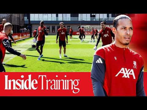 Inside Training: Gym work, free-kicks & a call-out screamer from Robertson!