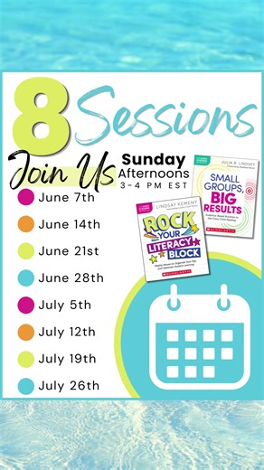 ✍ Meet the Authors! 🌞 The SOR Summer Book Study presents a double feature, and both authors will be stopping by! 🏊‍♀️ June: Small Groups, Big Results by Julia B. Lindsey 🎸 July: Rock Your Literacy Block by Lindsay Kemeny It’s your chance to learn practical strategies to get every child reading AND learn to organize your school day for maximum impact. #teacherbookstudy #scienceofreading #literacyteachers #scholasticauthors #readingteachers