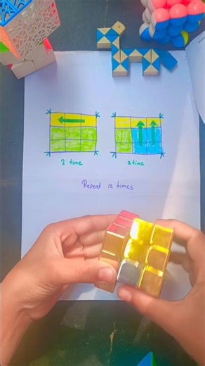 How to solve 3 by 3 Rubik's cube with algorithm new magic ✨🧩#youtube #shorts #viral #rubikscube