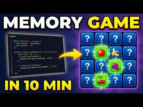 I Coded a Memory Card Game in 10 Minutes (Beginner Friendly)