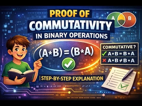 Proof of Commutativity in Binary Operations | Step-by-Step Explanation