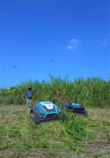 Smooth mowing on uneven ground#lawnmower #farmtools #fyp #grasscutting #landscaping