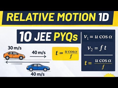Relative Motion in 1D | 10 JEE Main PYQs | Motion in One Dimension