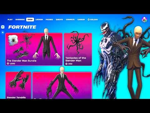 Fortnite EARLY LEAKED (Slender Man Bundle GAMEPLAY with Venom Showcase + RETURNING)