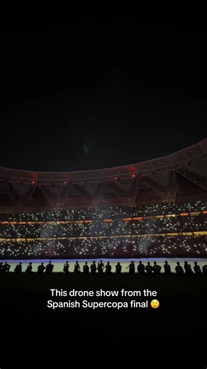 Stunning Drone Show at Spanish Supercopa Final