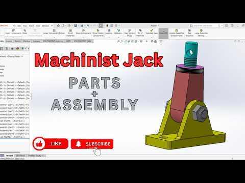 Machinist Jack in SolidWorks | Full Design + Assembly in 30 Minutes