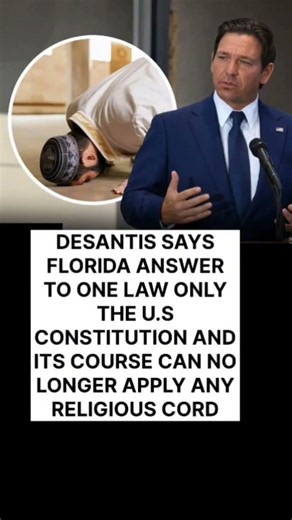 DeSantis Says Florida Will Follow One Law Only: The U.S. Constitution