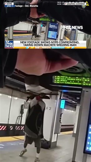 NYPD takes down MACHETE-WIELDING MAN #foxnews #news #us #fox