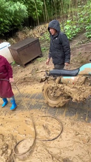 muddy bike transformed into brand new