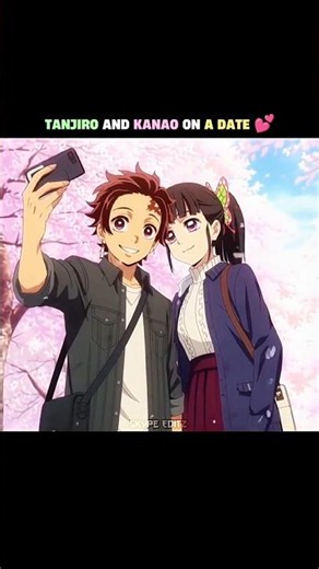 Tanjiro and kanao on a date 👀✨ #demonslayer #foryou #kimetsunoyaiba #shorts