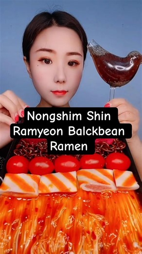 Nongshim Shin Ramyeon Black bean Ramen & Broccoli Mukbang!