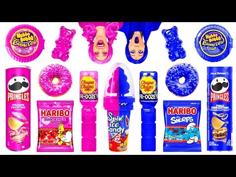 Pink Food vs Blue Food Color Challenge | Funny Food Hacks by 4Teen Challenge