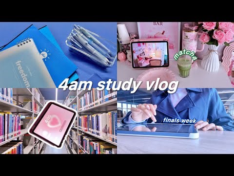 4am study vlog ⏱️ finals week morning routine 🍵 ft. @ESRTechOfficial 
