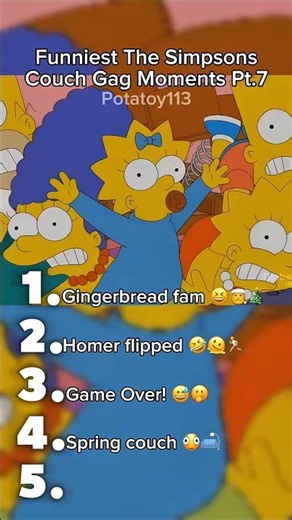 Funniest The Simpsons Couch Gag Moments Pt.7 👨‍👩‍👧‍👦🍩🏠 (no.4 got me jumping!!🤣👴)