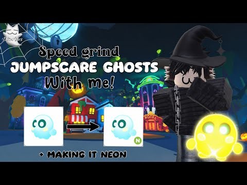SPEED GRIND JUMPSCARE GHOSTS WITH ME + MAKING IT NEON IN ADOPT ME! ཐི ₍^.ˬˬ.^₎ ཋྀ