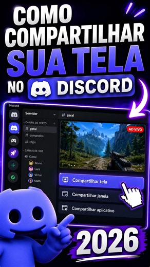COMO COMPARTILHAR A TELA NO DISCORD