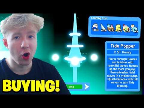 I Bought The Tide Popper On My Blue Hive Account! (Bee Swarm Simulator) 🌊DAY 143/365🌊