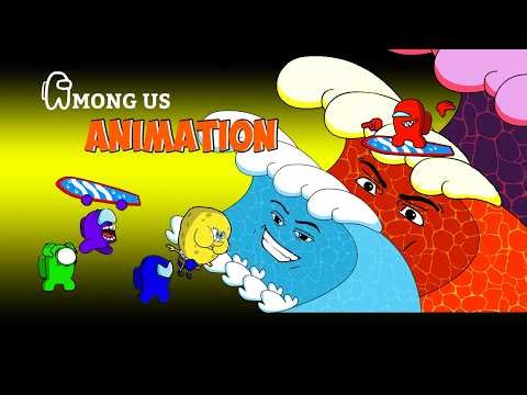 [어몽어스 Among Us] Survival Mode Battle Escape Tsunami Roblox - AMONG US FUNNY ANIMATION
