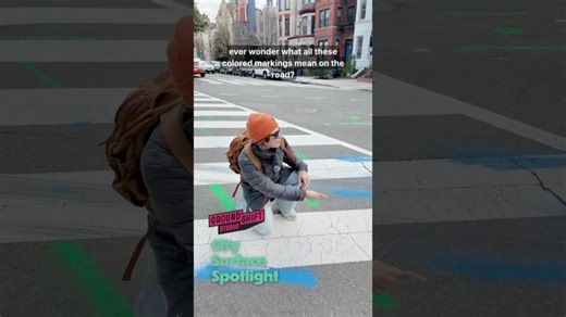 City Surface Spotlight: utility color codes #asphaltart #asphaltpavement #groundshiftstudio | Chelsea Ritter-Soronen