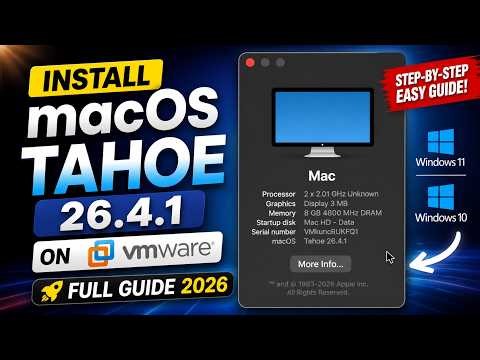 Install macOS Tahoe 26.4.1 on VMware (Windows 11/10) Full Guide 2026