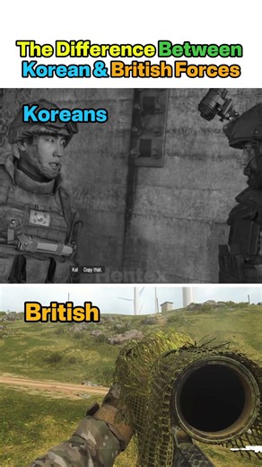The Difference Between Korean & British Forces #modernwarfare4 #modernwarfare2 #callofduty #shorts